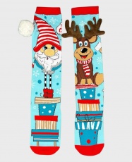 Viejo Pascuero y Reno dispar 3D