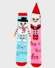 Viejo Pascuero y Mono de nieve dispar 3D